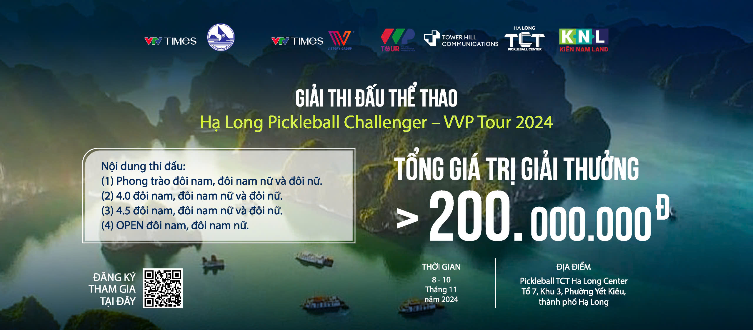 KIÊN NAM LAND ĐỒNG HÀNH CÙNG GIẢI THỂ THAO HẠ LONG PICKLEBALL CHALLENGER 2024