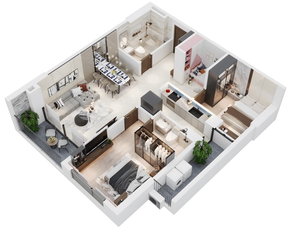 Thiết kế đặc biệt của căn hộ Hanoi Melody Residences khiến khách “xuống tiền” ngay